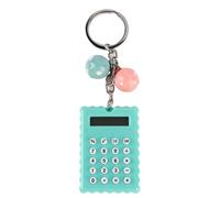 Sxhlseller Mini Calculadora de Bolsillo con Llavero, Pantalla de 8 (Green) | Lindo llavero de calculadora de bolsillo con botones de silicona suave, regalo para niños y amigos