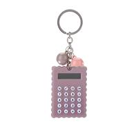 Sxhlseller Mini Calculadora de Bolsillo con Llavero, Pantalla de 8 (Gris | Lindo llavero de calculadora de bolsillo con botones de silicona suave, regalo para niños y amigos