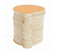 Sxhlseller Mini Tablas Redondas para Pasteles, Paquete de 100, Base para Pastel de Mousse Dorada de 4 Pulgadas con Borde Elevado, Bases de Postre de Cartón Corrugado de Grado Alimenticio para