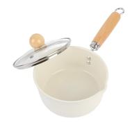 Sxhlseller Olla para Salsa de Hierro Refinado con Tapa, Olla Pequeña Antiadherente para Fideos y Comida para Bebés con Distribución Uniforme del Calor para una Preparación Eficiente de Comidas en el