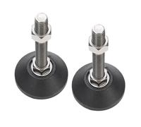 Sxhlseller - Patas de nivelación ajustables, sólidas y robustas para estante de banco de trabajo, nivelador de muebles antideslizante, juego de 2 para muebles de hogar y oficina, color negro