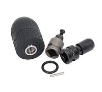 Sxhlseller Portabrocas de Ajuste Automático, Convertidor de Llave de Impacto Eléctrica sin Llave con Rosca de 1/2 pulg. 20UNF, Rango de Sujeción de 2-13 Mm, Adaptador de Cuerpo de ABS y Acero con Alto