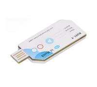 Sxhlseller Registrador de Humedad y Temperatura USB BT |Registrador de Datos PDF Desechable de 32000 Puntos, 120 Días, para Logística de Contenedores Refrigerados, Conector Incorporado,