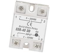 Sxhlseller Relé de Estado Sólido SSR-40 DD 40A 5-220VDC para Control CNC | Módulo de Interruptor Semiconductor, Contactor Sin Contacto, Control de Temperatura Industrial, Sin Chispas