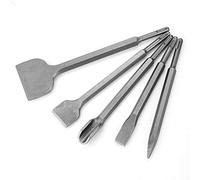 Sxhlseller SDS Plus Cincel Juego 5 Piezas Acero Resistente Martillo | Herramientas de canal con ranura plana puntiaguda, piedra de hormigón para pared con orificio de rotura, tendido de