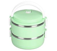 Sxhlseller Térmica de Acero Inoxidable 304 |Portador de Comida Caliente Aislado Apilable con Cierres de Seguridad Sellados a Prueba de Fugas para Adultos y Niños Oficina (claro Versión engrosada 304