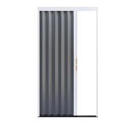 Sxlawesom Puerta Plegable Interior Tipo acordeón, Puerta Plegable retráctil de Aluminio con Cerradura, Impermeable y con Aislamiento térmico, Puerta corredera para Dormitorio(Gray Right,810x1010mm)