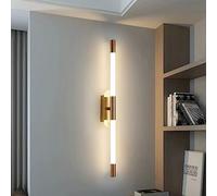 SXSCARKX Aplique de Pared Lineal Dorado, lámpara de Tira Larga giratoria de 23 Pulgadas, luminaria LED Moderna, tocador de baño, luminaria de decoración del hogar Ajustable de 10 W para Sal
