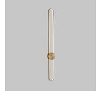 SXSCARKX Aplique de Pared Moderno, luminaria Lineal LED de Cobre, Apliques Minimalistas para Sala de Estar y Dormitorio, iluminación de Interiores.