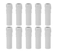 SyangKaitian Fundas de goteo para velas, fundas de plástico para velas, fundas para tubos, fundas para enchufes con forma de vela, 10 fundas para velas de 4 pulgadas, fundas para velas de simulación d