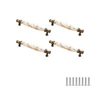 SYDARSYN 4 Piezas Manijas de Cerámica Vintage Manijas de Puerta para Puertas de Gabinete Tiradores de Muebles Cocina Cajones Perillas de Armario Cómodas Pomos 128mm
