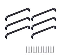 SYDARSYN 6 piezas Manilla de Armario Aleación de Aluminio Manija del Gabinete Cocina Muebles Cajón Puerta Manijas Tiradores de Arco Distancia del agujero 160 mm