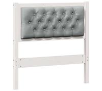 SYDE Cabecero Gris Claro 75 cm Madera Maciza de Pino | Diseño Minimalista, Rectangular, Transpirable, Fácil Montaje, Apto para Camas Modernas