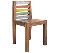 SYDE Sillas de Comedor 6 Unidades Madera Maciza Reciclada | Hechas a Mano, Estilo Vintage, Teca Mango Pino Haya, Max 110 kg por Asiento