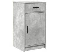 SYDE Vitrina Gris Concreto 40 x 40.5 x 75 cm Madera de Ingenieria | Con Manijas de Barra, Cajones y Estantes, Kit de Anclaje Incluido, para Sala de Estar