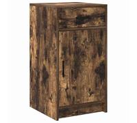 SYDE Vitrina Roble Ahumado 40 x 40.5 x 75 cm Madera Ingenieria | Almacenamiento Eficiente, Cajones Suaves, Manijas Tipo Barra, Incluye Kit Anclaje Pared