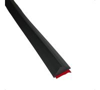 Syiyunran Barrera Ducha Water Shower Umbral - Tira Impermeable De Caucho Dam RetencióN, Black1.5m De Agua, Altura Triangular 1,2 Cm, Lexible Sistema Con Dique Autoadhesivo Para Cocina BañO Encimera