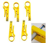 Syiyunran Pela Cables Crimpadora Para Punteras - 5 Pieza, Amarillo, de Cable Herramienta Colocación, Distribuidor Pelacable, Prensa Terminales Electricos Herramientas Pelacables Multiusos