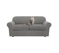 SYLC Funda De Sofá Ektorp Cojines De Asiento Y Respaldo Stretch Jacquard, Sofá De Cubiertas Antideslizante Sofá Protector (Palegrey,Sof 2 L Seats)