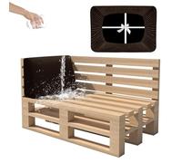 SYLC Impermeable Funda De Cojines Palets Exterior Jardin, Elástico Terciopelo Fundas para Palés, Protectores De Muebles Madera Sofa Terraza Lavable (Dark Cafe,Cornerback 60×40×10/20cm)