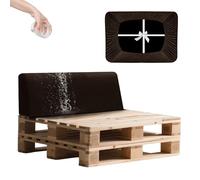 SYLC Impermeable Funda De Cojines Palets Exterior Jardin, Elástico Terciopelo Fundas para Palés, Protectores De Muebles Madera Sofa Terraza Lavable (Dark Cafe,Back 120×40×10/20cm)