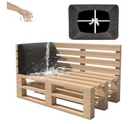 SYLC Impermeable Funda De Cojines Palets Exterior Jardin, Elástico Terciopelo Fundas para Palés, Protectores De Muebles Madera Sofa Terraza Lavable (Grey,Cornerback 60×40×10/20cm)