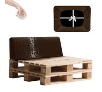 SYLC Impermeable Funda De Cojines Palets Exterior Jardin, Elástico Terciopelo Fundas para Palés, Protectores De Muebles Madera Sofa Terraza Lavable (Caramel,Back 120×40×10/20cm)