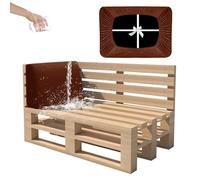 SYLC Impermeable Funda De Cojines Palets Exterior Jardin, Elástico Terciopelo Fundas para Palés, Protectores De Muebles Madera Sofa Terraza Lavable (Rust Red,Cornerback 60×40×10/20cm)