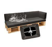 SYLC Impermeable Funda De Cojines Palets Exterior Jardin, Elástico Terciopelo Fundas para Palés, Protectores De Muebles Madera Sofa Terraza Lavable (Grey,5 PCS(2 Seats+3 Backs))