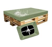 SYLC Impermeable Funda De Cojines Palets Exterior Jardin, Elástico Terciopelo Fundas para Palés, Protectores De Muebles Madera Sofa Terraza Lavable (Avocado,Seat 120×80×15cm)