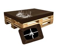 SYLC Impermeable Funda De Cojines Palets Exterior Jardin, Elástico Terciopelo Fundas para Palés, Protectores De Muebles Madera Sofa Terraza Lavable (Caramel,Seat 120×80×15cm)