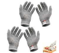 Sylkeov Guantes anticorte nivel A9/F, máxima protección al corte según normas de EE.UU. y Europa, sin PFAS, ideales para cocina, carnicería, jardinería y tareas de trabajo (gris)