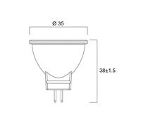 Sylvania Bombilla LED RETRO, GU4 MR11, 4 W, 830, 345 lm, 36° EC:EPREL:2400327