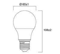 Sylvania Bombilla LED ToLEDo GLS, E27, 7 W, modelo A60, mate, 6500 K EC:EPREL:2277722
