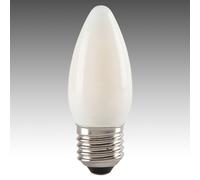 Sylvania Bombilla vela LED E27 4,5W 827 satinado EC:EPREL:542853