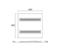 Sylvania panel LED OptiClip R 625 2L, blanco, 33 W, 4000 K, atenuable DALI
