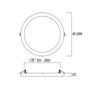 Sylvania Plafón LED START 5 en 1, blanca, Ø 29 cm, CCT, atenuable