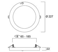 Sylvania Start 5 en 1 downlight LED empotrable/superficial PIR