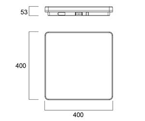 Sylvania Start Surface Lámpara de techo LED 40cm x 40cm