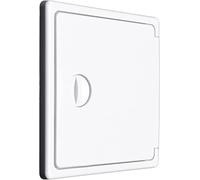SYSTERM Tapa de inspección universal Dimensiones exteriores 15 x 15 cm Tapa de revisión delgada para abrirlo. Tapa de revisión abierta básica. Plástico ABS blanco (15 x 15 - OPI 15/15)