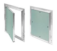 SYSTERM Tapa para revisión 300x300 mm yeso 12,5 mm KRAL10 pladur Revisión Mantenimiento Puerta 30x30 cm Mantenimiento Tapa de limpieza Mantenimiento Apertura, marco de aluminio Verde menta en seco