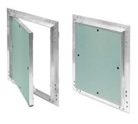 SYSTERM Tapa para revisión 300x600 mm yeso 12,5 mm KRAL11 pladur Revisión Mantenimiento Puerta 30x60 cm Mantenimiento Tapa de limpieza Mantenimiento Apertura, marco de aluminio Verde menta en seco