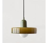 SYUFRE Lámpara colgante de mediados de siglo Lámpara colgante de techo colorida con pantalla de vidrio Iluminación colgante vintage Lámparas colgantes de hierro y vidrio for dormitorio, sala de estar,