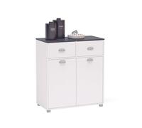SZ Suarez Buffet Bajo Asfeld Blanco 2 Puertas 2 Cajones Cocina Almacenaje Estilo Moderno Mueble 90x80x40 cm