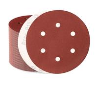 Sztaoip 100 Piezas Discos de Lija 150mm, 6 Agujeros Grano P180 Circular Papeles de Lijas para Lijadora Orbital o Excéntrica