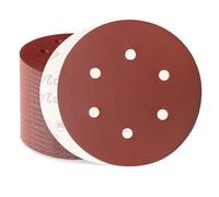 Sztaoip 100 Piezas Discos de Lija 150mm, 6 Agujeros Grano P240 Circular Papeles de Lijas para Lijadora Orbital o Excéntrica