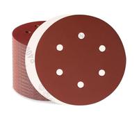 Sztaoip 100 Piezas Discos de Lija 150mm, 6 Agujeros Grano P400 Circular Papeles de Lijas para Lijadora Orbital o Excéntrica
