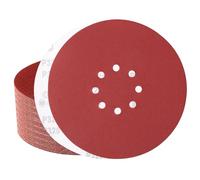 Sztaoip 50 Piezas Discos de Lija 225mm, 8 Agujeros Papel Abrasivo Redondas Grano P320 para Lijadora de Pared Lijadoras de Cuello Largo