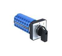 SZW26/LW26-20 20A 660V 28 terminales Montaje en Panel de 3 vías Selector de voltaje de inversión de doble potencia interruptor de leva 3 posiciones(1 0 2 48X48mm)