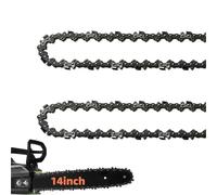 Szwaldaper Sierra de cadena Metal 14 pulgadas, 52 eslabones transmisión, motosierra 3/8, alicates para el hogar, accesorios corte madera Reemplazo de cadena de corte de motosierra.(14inch-1pcs)